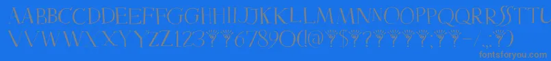 Шрифт DkMysterious – серые шрифты на синем фоне