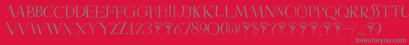 DkMysterious Font – Gray Fonts on Red Background