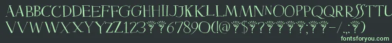 Шрифт DkMysterious – зелёные шрифты на чёрном фоне