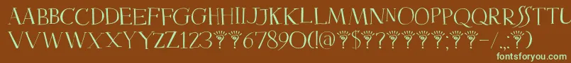 DkMysterious Font – Green Fonts on Brown Background