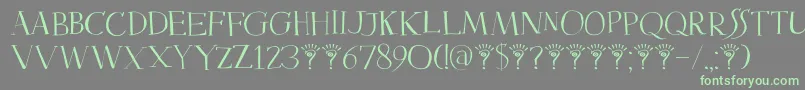 DkMysterious-Schriftart – Grüne Schriften auf grauem Hintergrund