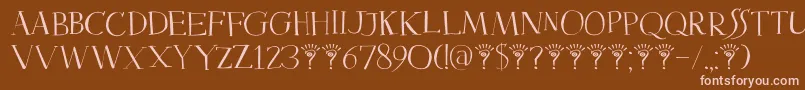 Шрифт DkMysterious – розовые шрифты на коричневом фоне