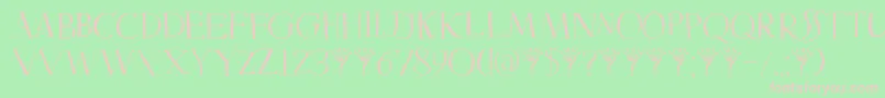 フォントDkMysterious – 緑の背景にピンクのフォント