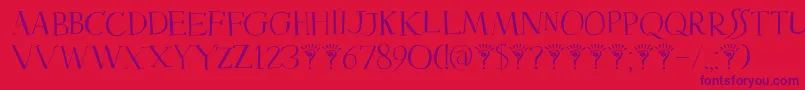 DkMysterious Font – Purple Fonts on Red Background