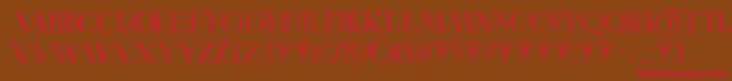 Шрифт DkMysterious – красные шрифты на коричневом фоне