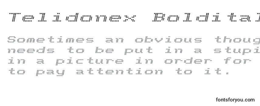 Telidonex Bolditalic Font