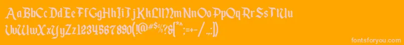 EnchantedLand Font – Pink Fonts on Orange Background