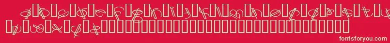 Crackodeco Font – Green Fonts on Red Background