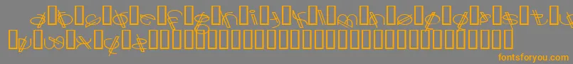 Weitere Informationen zur Crackodeco-Schriftart Crackodeco-Schriftart – Orangefarbene Schriften auf grauem Hintergrund