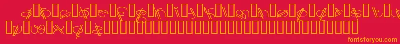 Crackodeco Font – Orange Fonts on Red Background