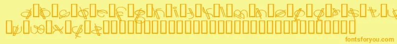 Crackodeco Font – Orange Fonts on Yellow Background