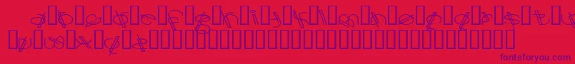 Crackodeco Font – Purple Fonts on Red Background