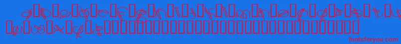 Crackodeco Font – Red Fonts on Blue Background