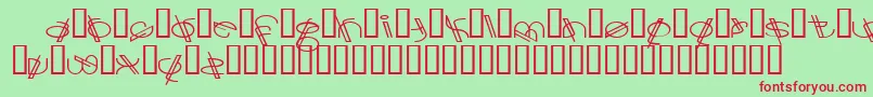 Crackodeco Font – Red Fonts on Green Background