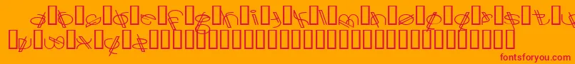 Crackodeco Font – Red Fonts on Orange Background