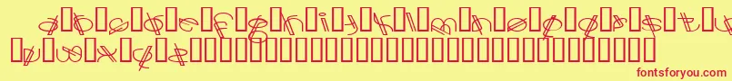 Crackodeco Font – Red Fonts on Yellow Background