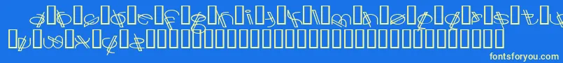 Crackodeco Font – Yellow Fonts on Blue Background