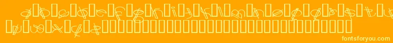 Crackodeco Font – Yellow Fonts on Orange Background