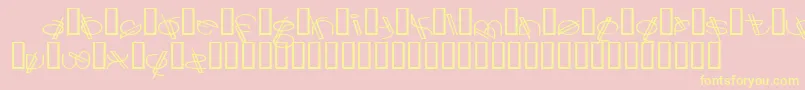 Crackodeco Font – Yellow Fonts on Pink Background