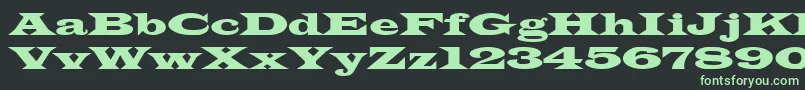 TransverseSsiNormal Font – Green Fonts on Black Background