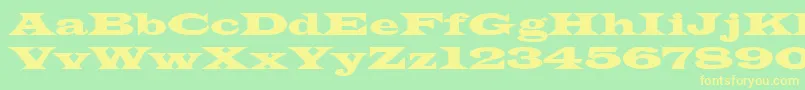 TransverseSsiNormal Font – Yellow Fonts on Green Background