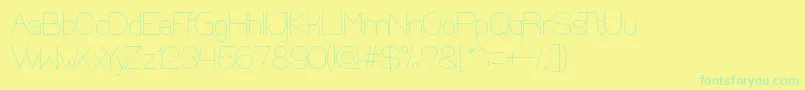 OpticalFiber Font – Green Fonts on Yellow Background