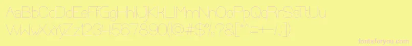 OpticalFiber Font – Pink Fonts on Yellow Background