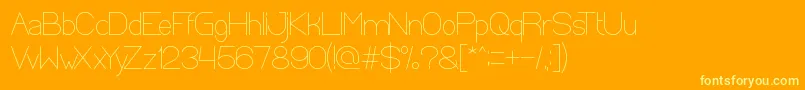 OpticalFiber Font – Yellow Fonts on Orange Background