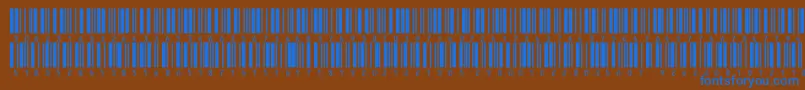 V300013 Font – Blue Fonts on Brown Background
