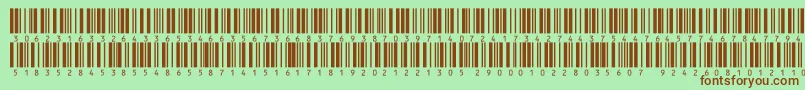 Fonte V300013 – fontes marrons em um fundo verde