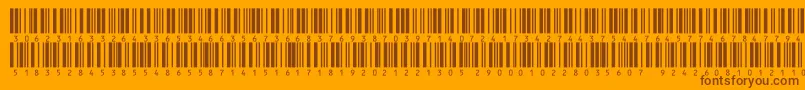 V300013-Schriftart – Braune Schriften auf orangefarbenem Hintergrund