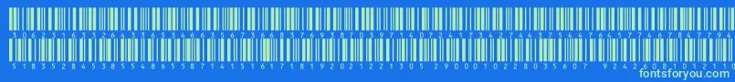 V300013 Font – Green Fonts on Blue Background