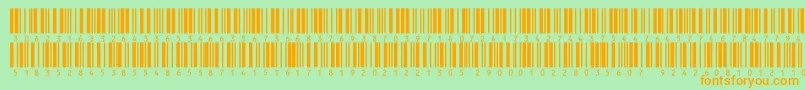 V300013-Schriftart – Orangefarbene Schriften auf grünem Hintergrund