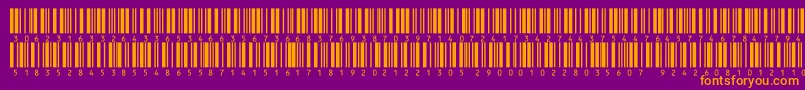 Police V300013 – polices orange sur fond violet