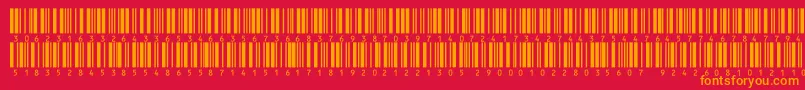 V300013-Schriftart – Orangefarbene Schriften auf rotem Hintergrund