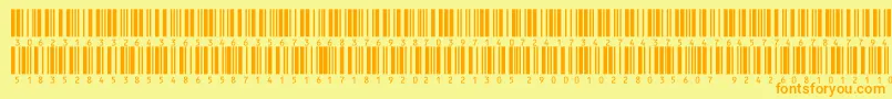 Шрифт V300013 – оранжевые шрифты на жёлтом фоне