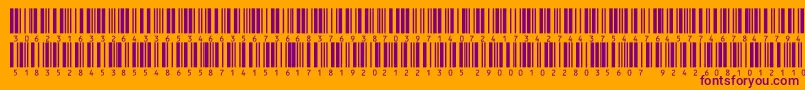 Police V300013 – polices violettes sur fond orange