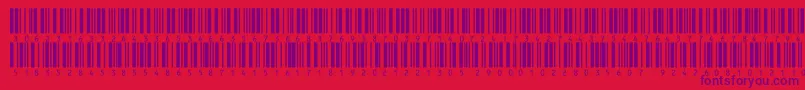 V300013 Font – Purple Fonts on Red Background