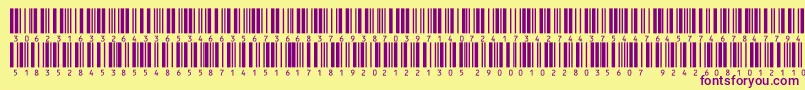 V300013-Schriftart – Violette Schriften auf gelbem Hintergrund