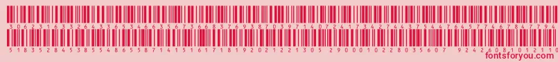 V300013 Font – Red Fonts on Pink Background