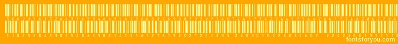 フォントV300013 – オレンジの背景に黄色の文字