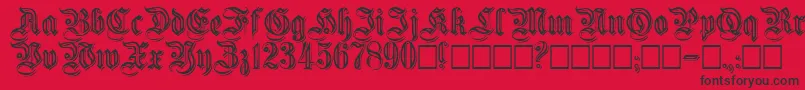 Embossedgermanica Font – Black Fonts on Red Background