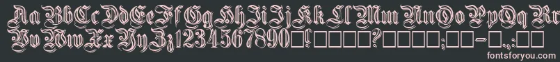 Embossedgermanica Font – Pink Fonts on Black Background