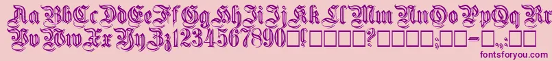 fuente Embossedgermanica – Fuentes Moradas Sobre Fondo Rosa