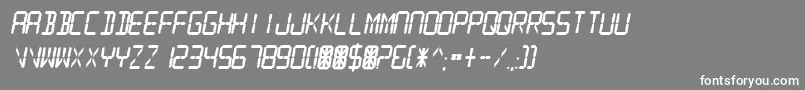DigitalReadoutThick Font – White Fonts on Gray Background
