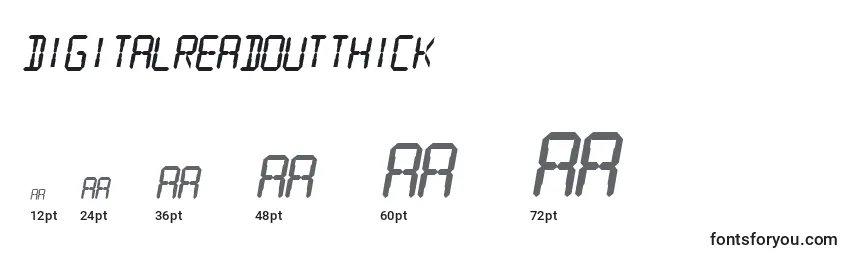 Размеры шрифта DigitalReadoutThick