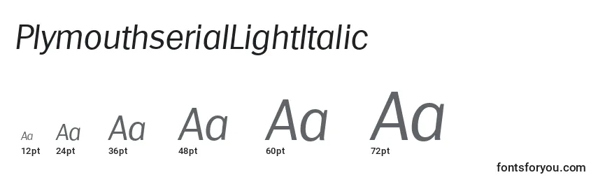 PlymouthserialLightItalic Font Sizes