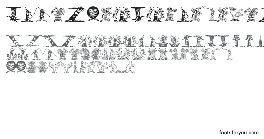 Schriftart Helmbuschcrestsymbols – Alphabet, Zahlen, spezielle Symbole