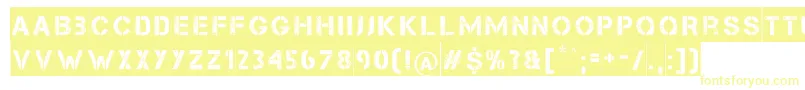 Czcionka TakeCover – żółte czcionki
