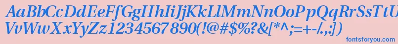 More about VeracitysskSemibolditalic Font VeracitysskSemibolditalic Font – Blue Fonts on Pink Background